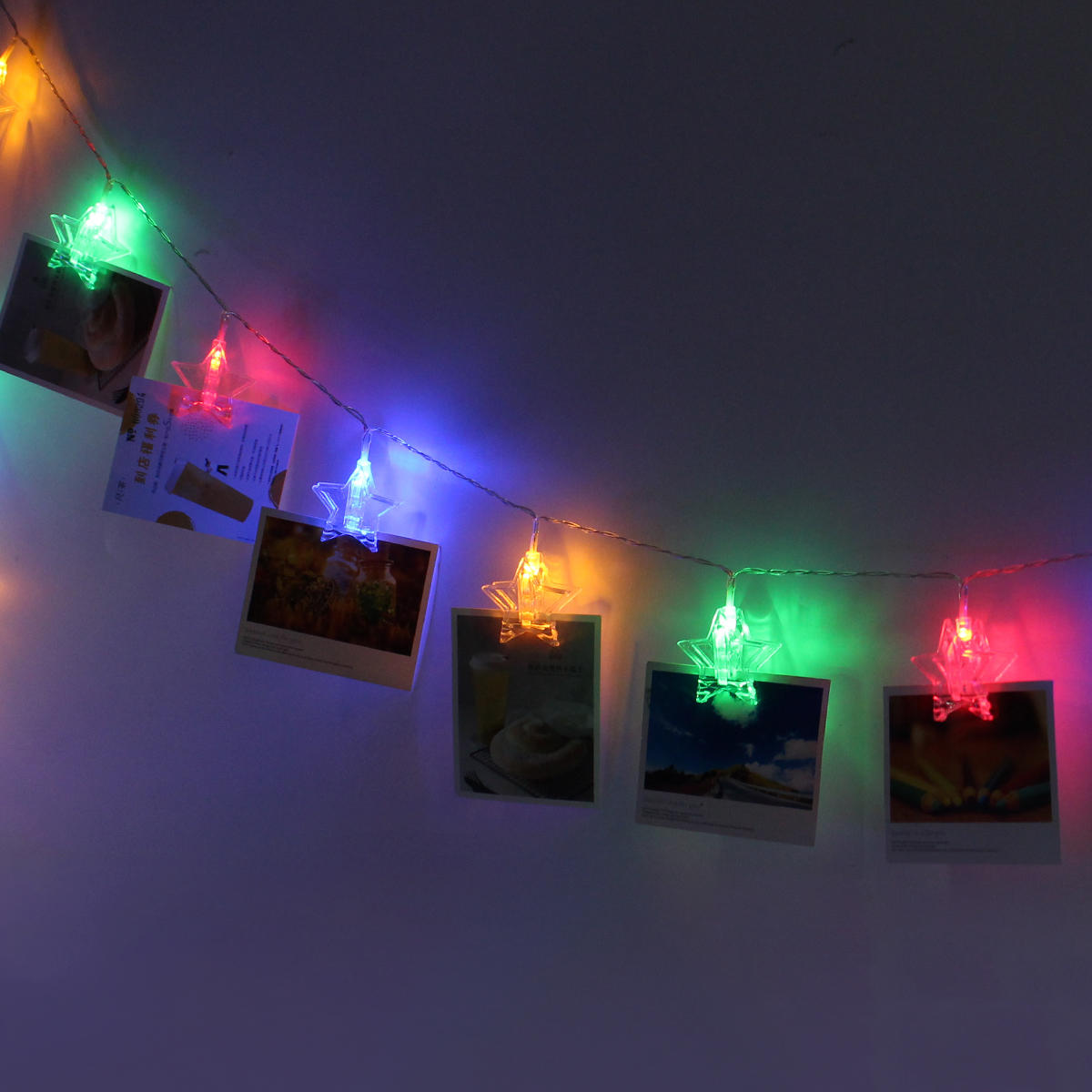 3 Meters 20 LED Photo Window Hanging Peg Clips String Lights Fairy Decor Wedding Light