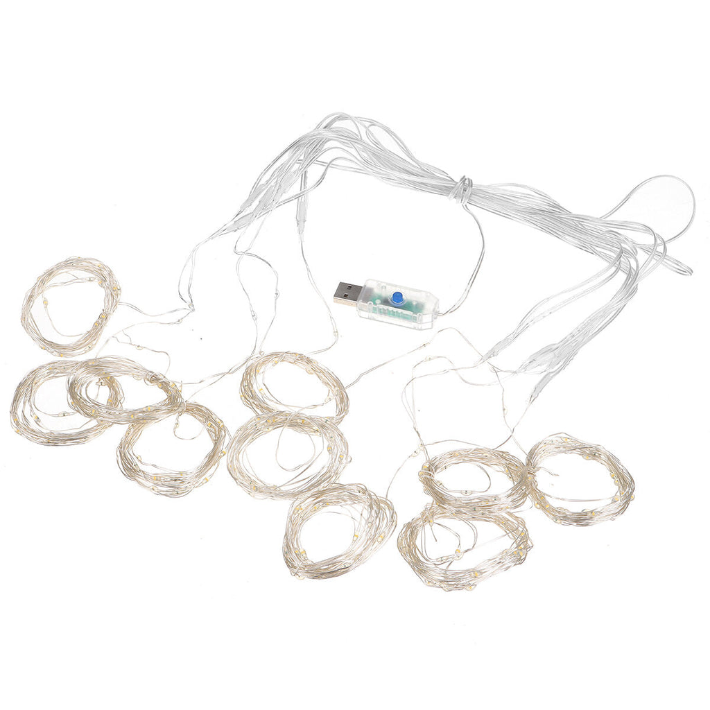 Waterproof 300 LED Curtain Lights String Fairy Light Birthday Wedding Home Decor