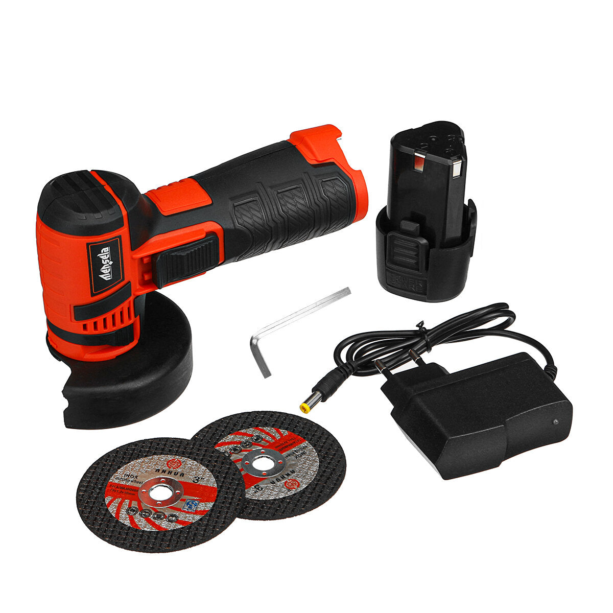 12V Mini One Hand Electric Angle Grinder Brushless Portable Wood Metal Polishing Cutting Grinding Tool