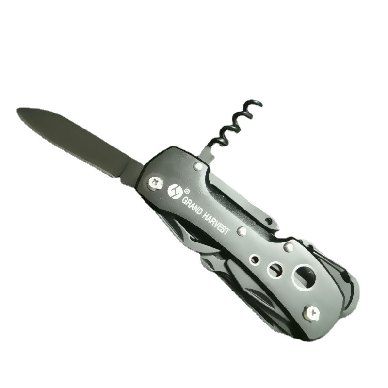 Black Multifunction Swiss Knife Outdoor Camping Survival Army Folding Knife EDC Multi Purpose Tool