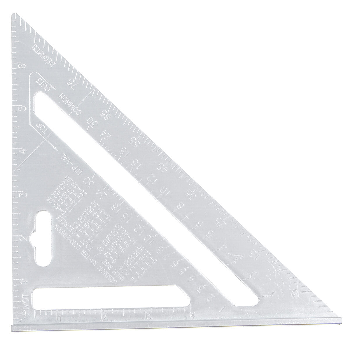 7/12" Aluminum Alloy Angle Square Triangle Ruler Roofing Carpenter Wood Working Tool