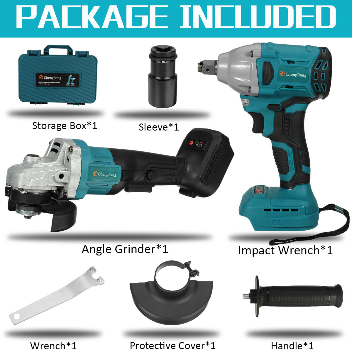 2 IN 1 Cordless Impact Wrench Angle Grinder For Makita 18V Battery