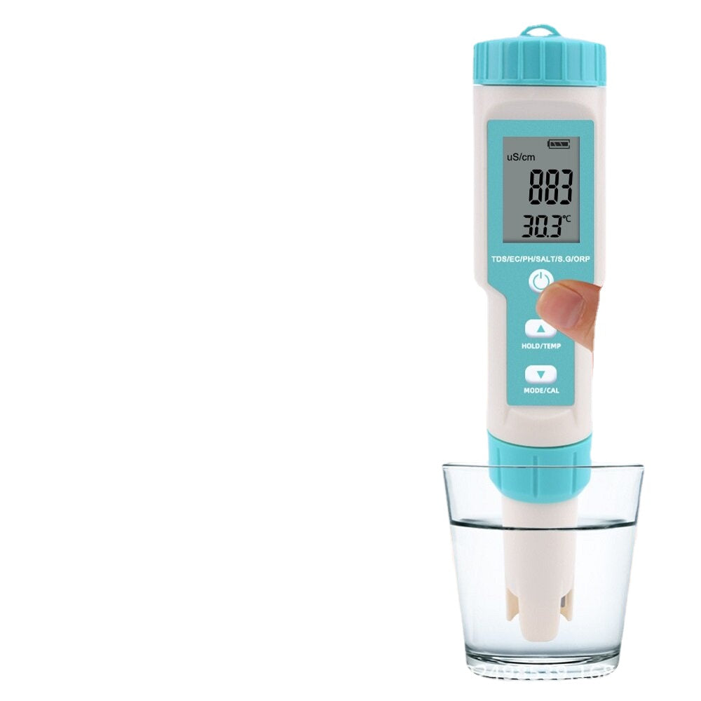 7 in 1 PH/TDS/EC/ORP/Salinity /S.G/Temperature Meter Water Quality Tester for Drinking Water Aquariums PH Meter