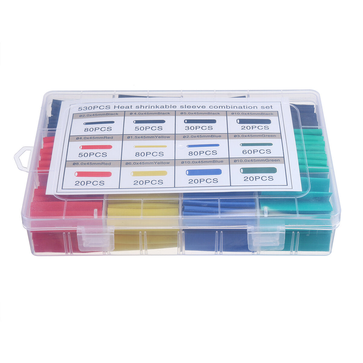 164Pcs/530Pcs/560Pcs Heat Shrink Tube Solder Seal Heat Shrink Butt Wire Connectors Terminals Waterproof