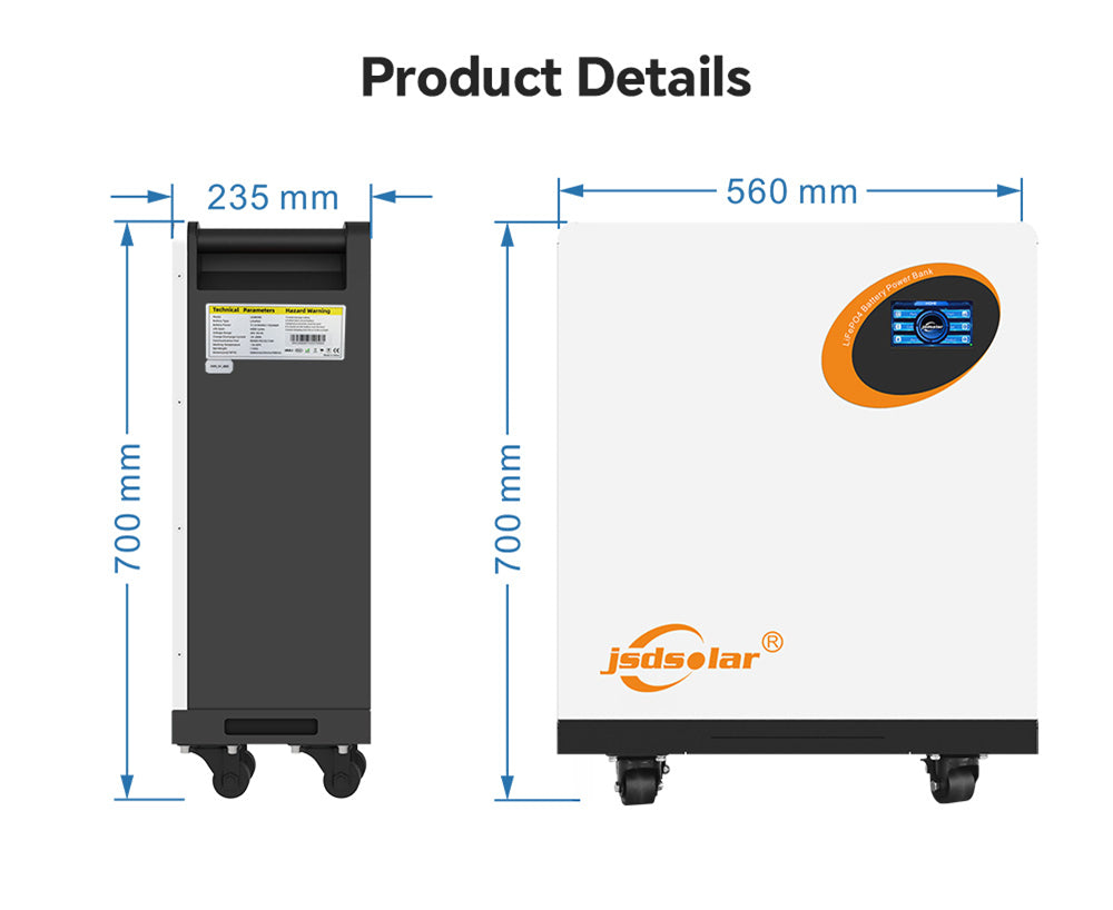 48V 15KWH Powerwall Long Life LiFePO4 Solar Battery Built in BMS 6000 Cycles For Off Grid And Backup Power