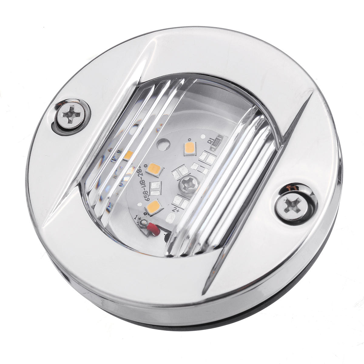 12V LED 2835 Round Stern Transom Lights For Boat Marine Embedded Mounting Stainless Steel