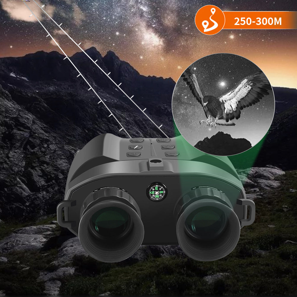 Optical Infrared Night Vision Binoculars with Dual-Screen, 6X Optical & 8X Digital Zoom, Ideal for Day/Night Use