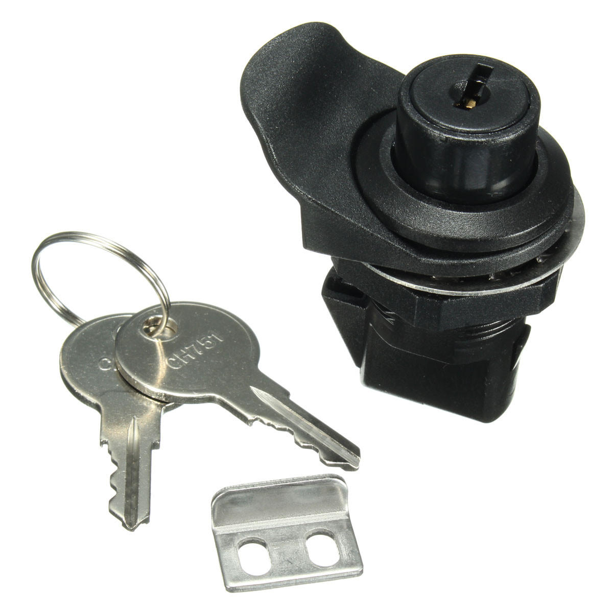 Push Button Latch with Key For Motorcycle Boat Door Gloveboxes Lock