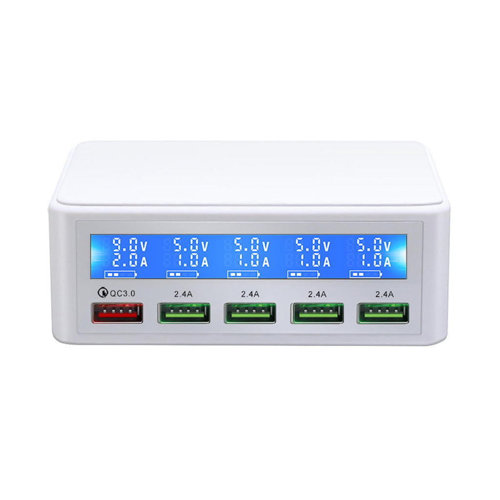 QC3.0 Quick Charge 5-Port USB Charger USB Charging Station Power Charger Adapter