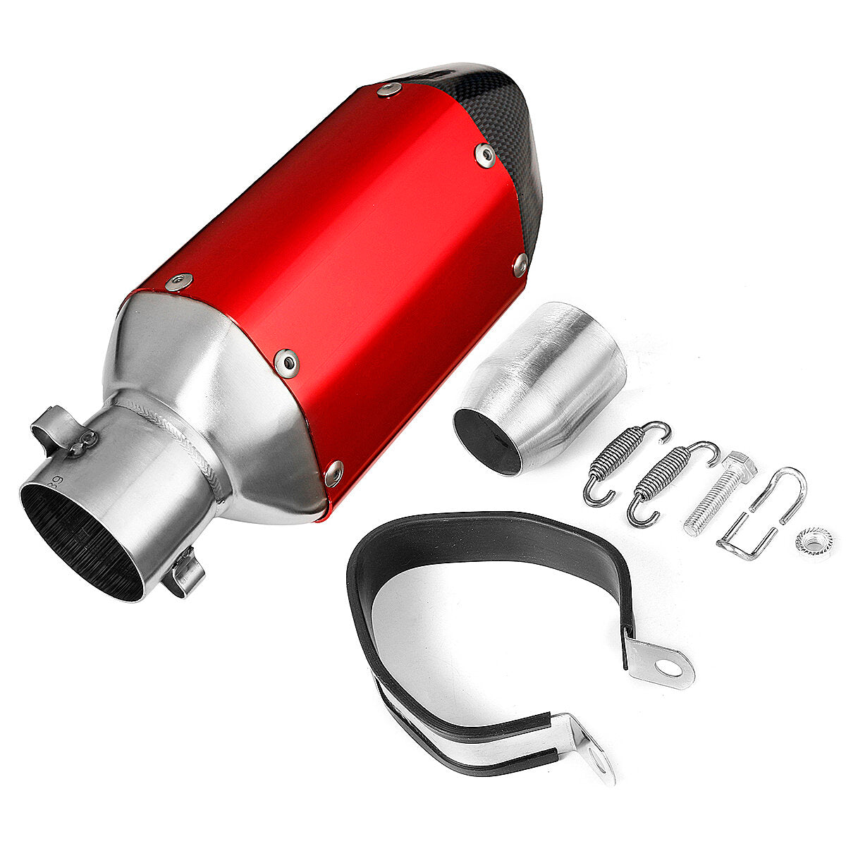 Universal Motorcycle Short Steel  Exhaust Pipe  Muffler Silencer  Removable 38-51mm