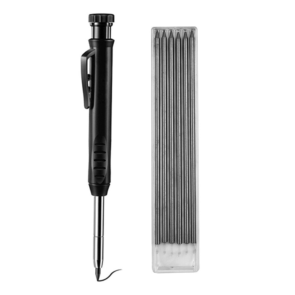 Mechanical Pencil with Sharpener Cap, Non-Slip Grip, Ideal for Carpenters, Engraving, and Scribing - 14.5cm Length