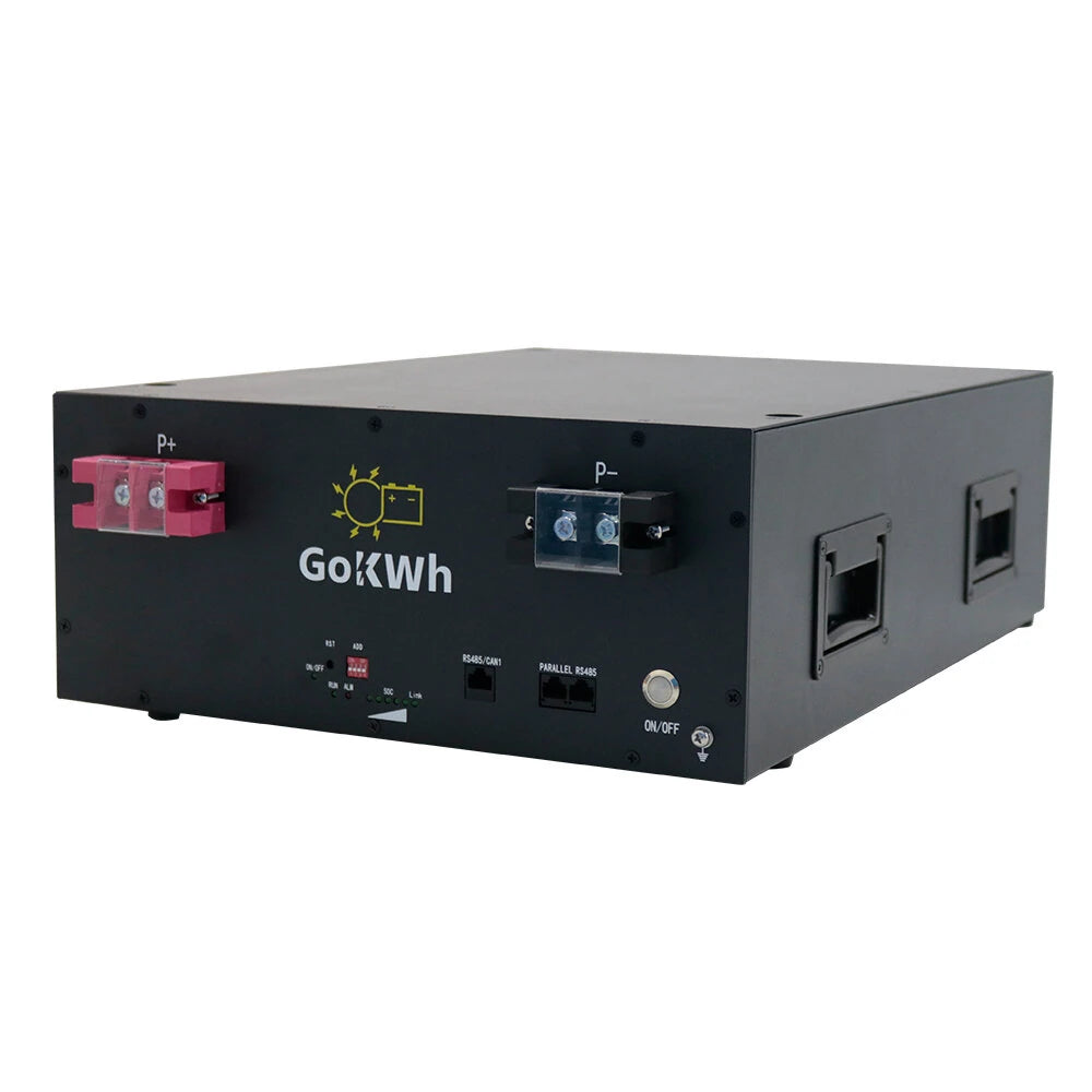 51.2V 100Ah 5120Wh LiFePO4 Energy Storage Battery with Bluetooth Built-in BMS for Home Backup RV and Camping