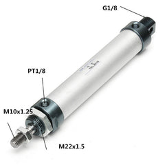 25mm Bore 100mm Stroke Double Acting Mini Pneumatic Air Cylinder