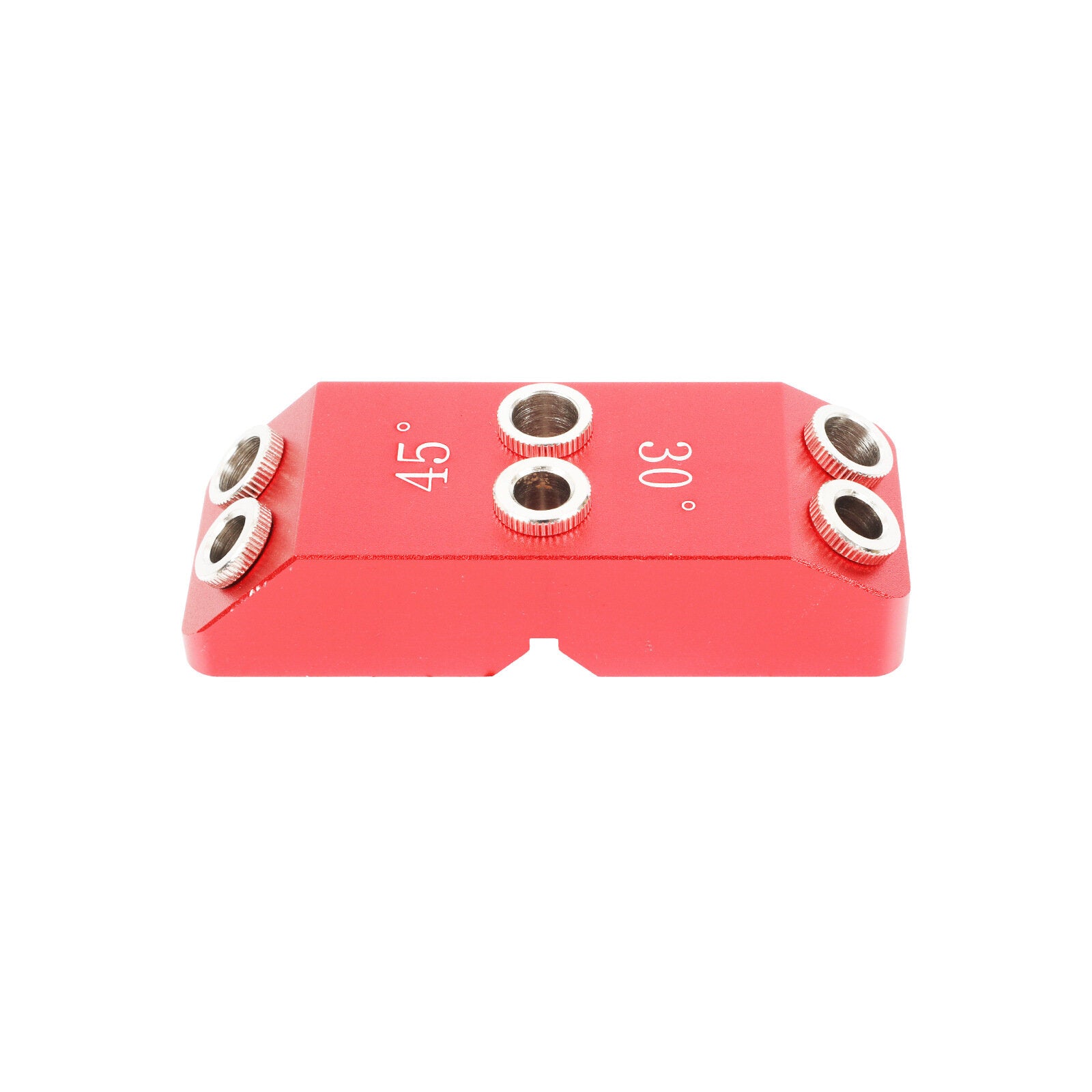 Multifunctional Multi-Angle Hole Puncher for Woodworking - 30°, 45°, 90° Angles, 4 Sizes, Durable Aluminum Alloy, Red