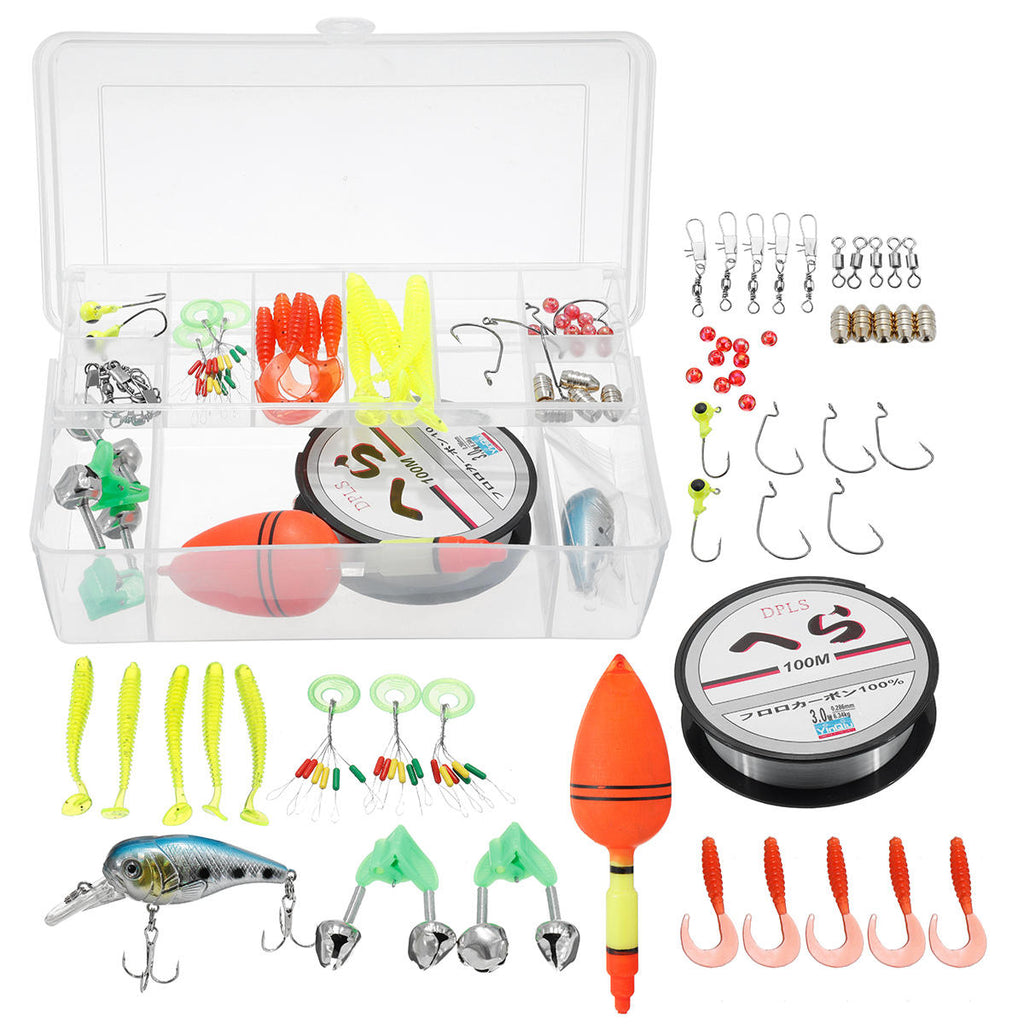 100m Fishing Line Fishing Lure Portable Fishing Baits Hooks Fishing Equipments