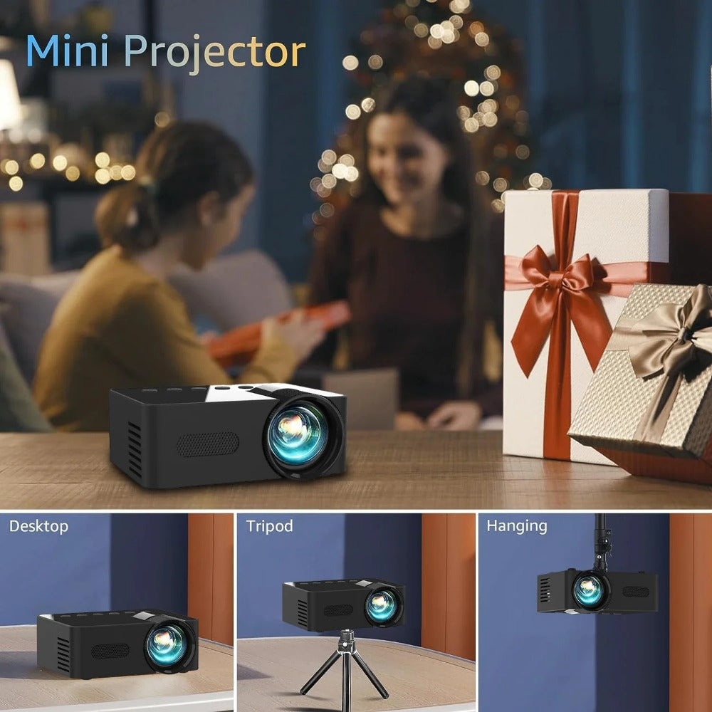 Mini Wifi Smart Portable Outdoor Projector Full HD1080P Office Home Theater Movie Wireless Same Screen Projector