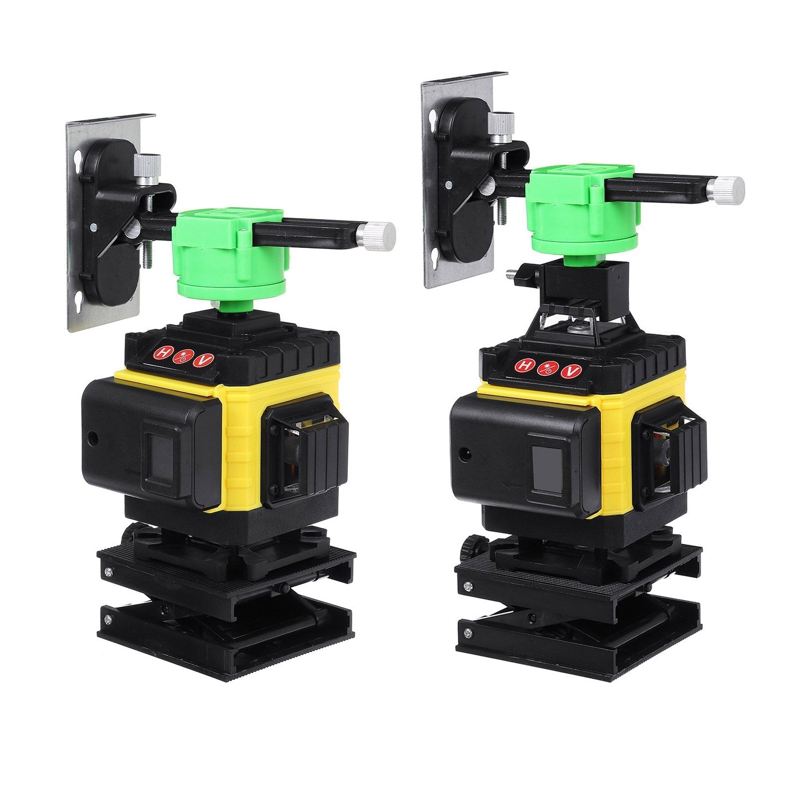 12/16 Line 4D Laser Level Green Light Digital Self Leveling 360 Rotary Measure with 6000mah Battery