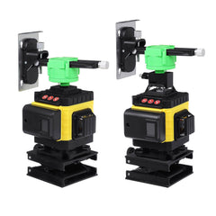 12/16 Line 4D Laser Level Green Light Digital Self Leveling 360 Rotary Measure with 6000mah Battery