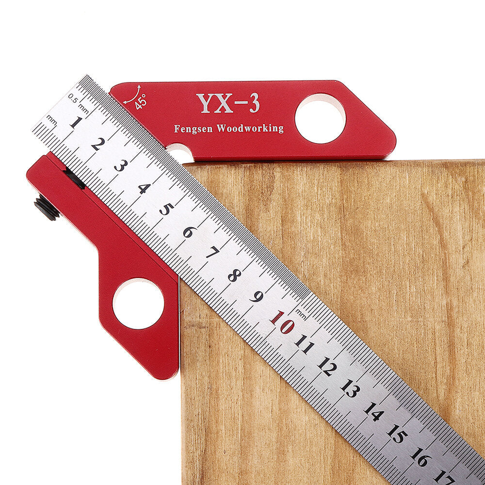 YX-3 Square Center Finder & Scribe Tool - Adjustable Steel Ruler, Dual Metric/Inch, Durable Aluminum & Stainless Steel, 12 Inch