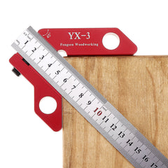 YX-3 Square Center Finder & Scribe Tool - Adjustable Steel Ruler, Dual Metric/Inch, Durable Aluminum & Stainless Steel, 12 Inch