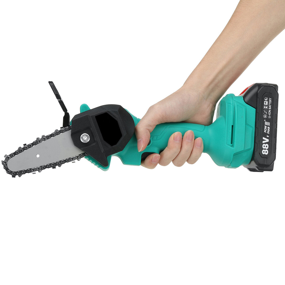 1200W 4inch Cordless Electric Chain Saw One-Hand Saws Woodworking 7500mAh Battery