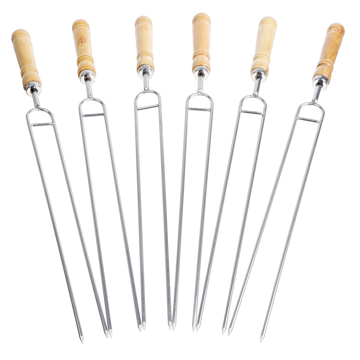 Stainless Steel Roasting Marshmallow Stick Set Extendable Dual Fork Outdoor BBQ for Household Kitchen BBQ Supplies
