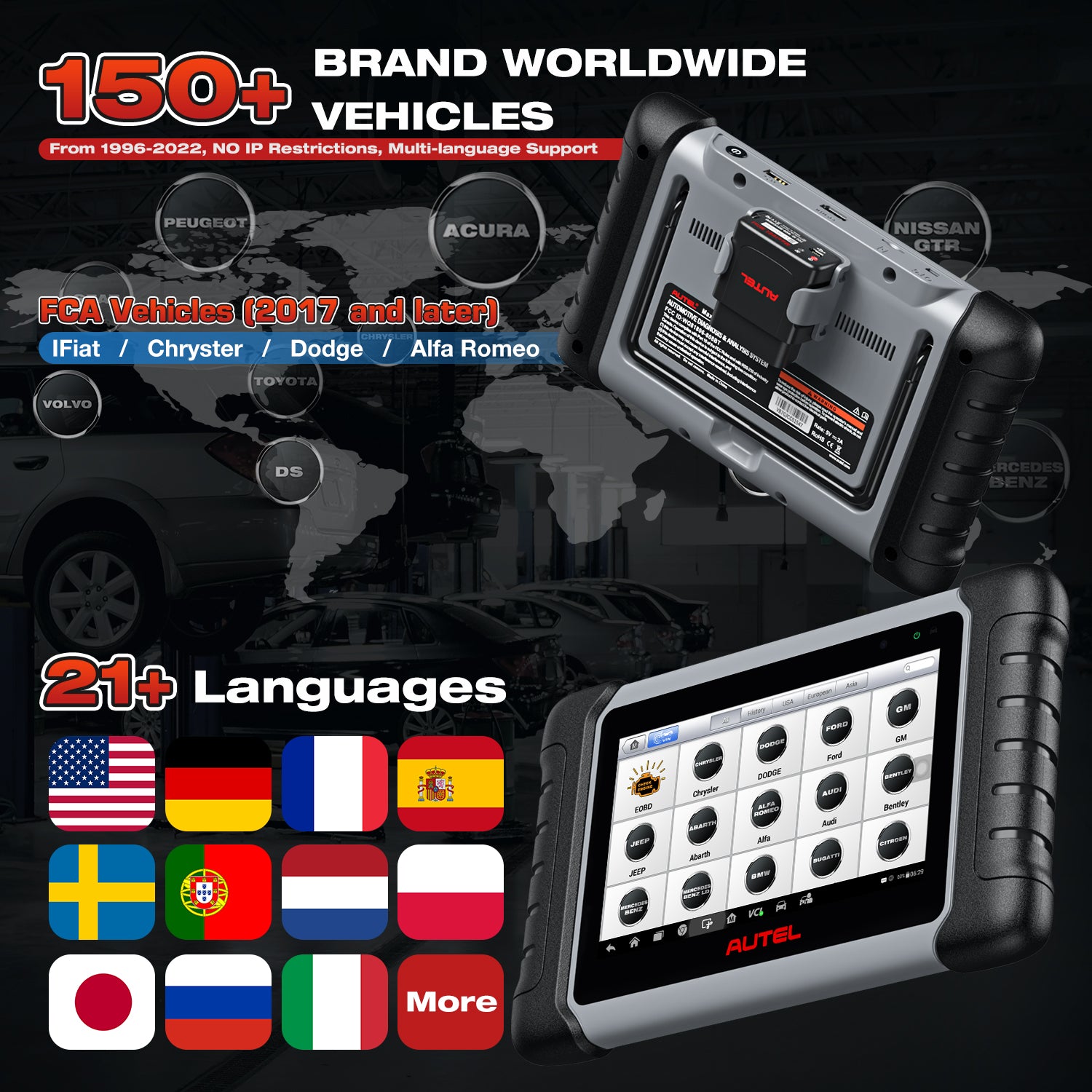 Car Bi-directional Diagnostic Tools OBD2 Scanner Code Reader All System Diagnosis PK MX808S MK808S