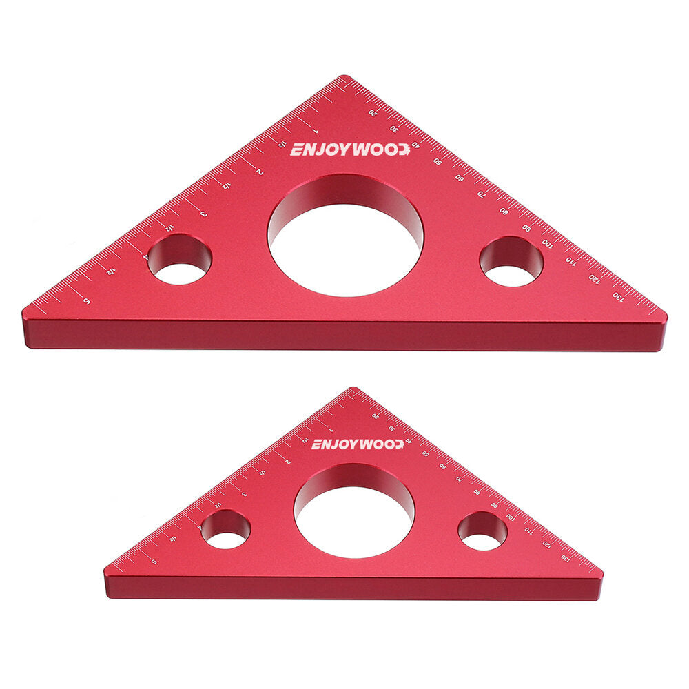 Aluminum Triangle Ruler for Woodworking - Precision Metric & Imperial Measurements, Durable, Compact, Easy to Handle