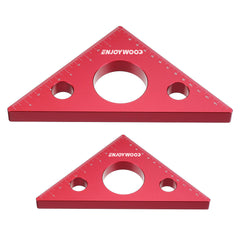 Aluminum Triangle Ruler for Woodworking - Precision Metric & Imperial Measurements, Durable, Compact, Easy to Handle