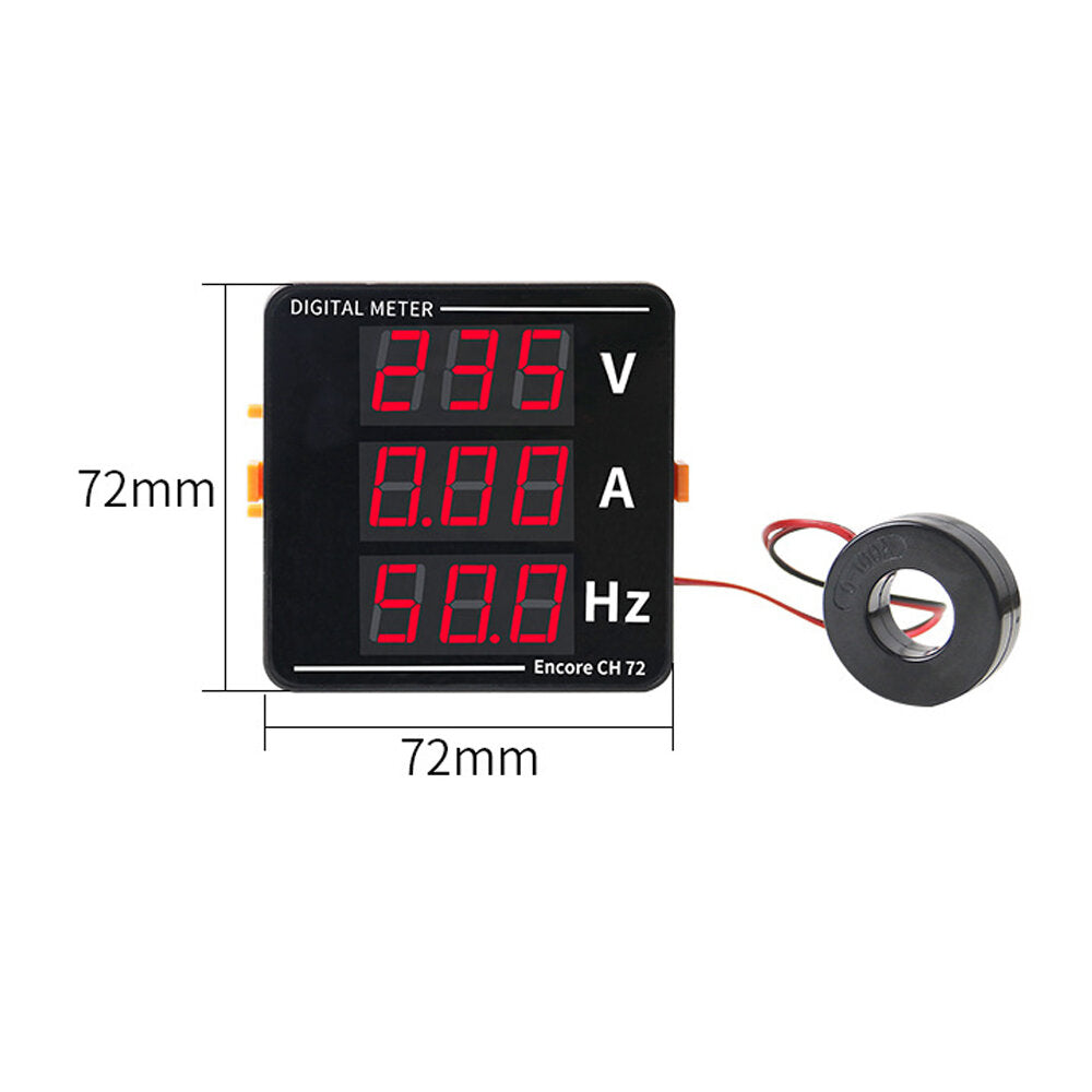 Electrical AC Voltage Current Frequency Three-combination Meter with High Precision Digital Display LED Digital Voltmeter