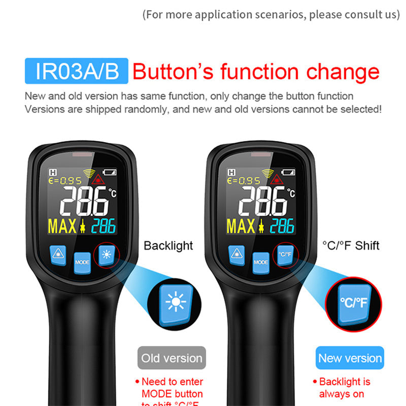 Non-Contact Laser Infrared Thermometer For Cooking Repairs Industrial