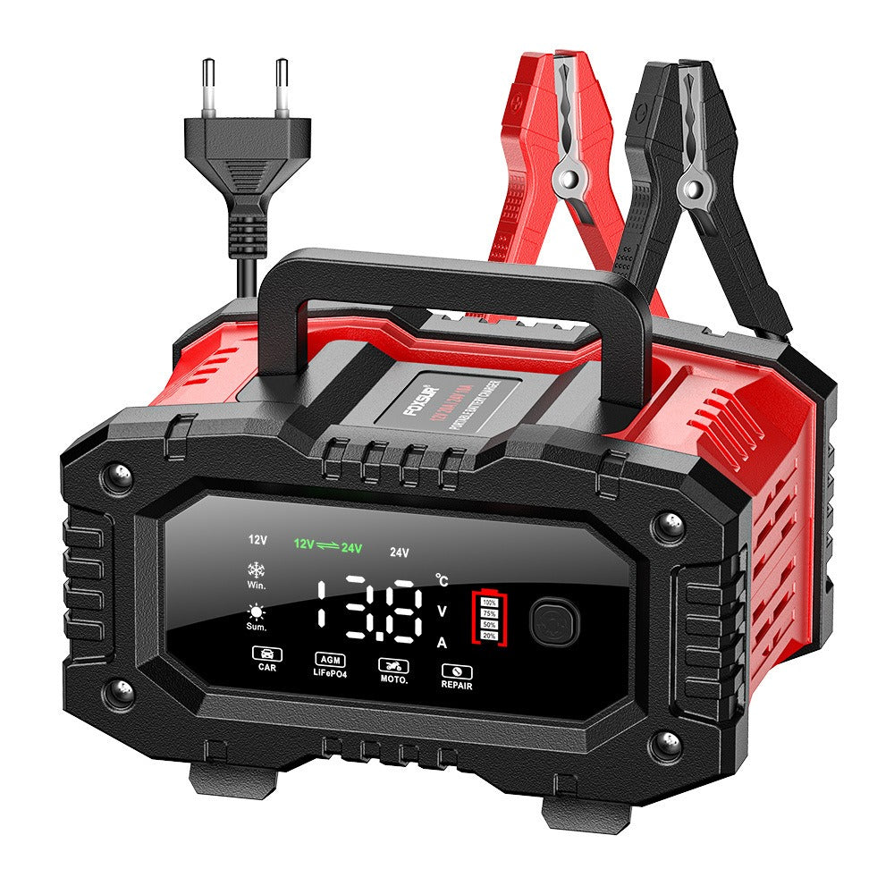 GreenZech Elite 7S Smart Battery Charger (20A/10A) for 12V/24V LiFePO4 & Lead-Acid