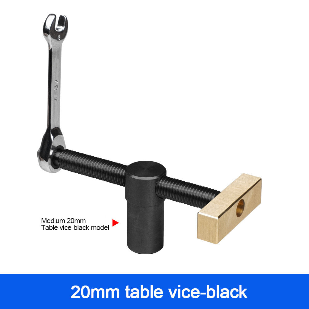 Woodworking Table Vice Clamp - Durable Brass & Stainless Steel, 19mm/20mm, Ratchet Mechanism, 1/2 PCS Options
