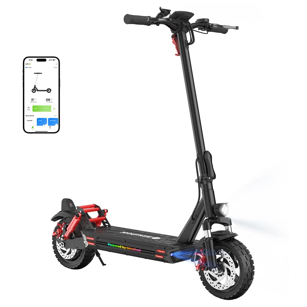 Electric Scooter 10Ah 48V 800W Motor Recommended Top Speed 25KM/H 10in Folding Moped Electric Scooter 45KM Mileage Electric Scooter Max Load 150Kg