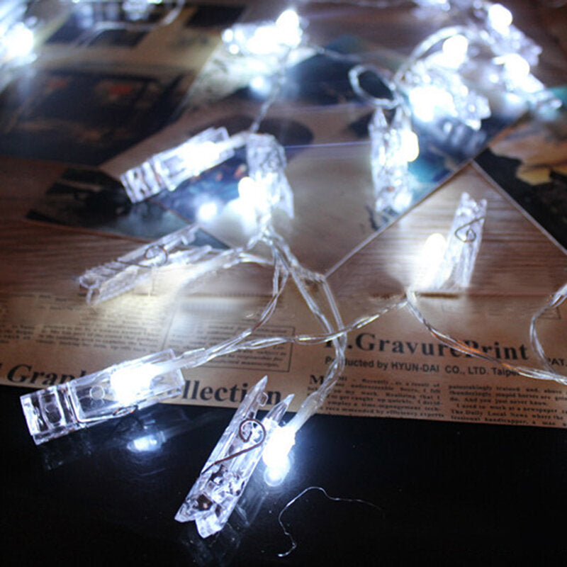1.5M 10 LED Photo Clip String Lights LED Fairy Lights for Festival Christmas Party Wedding