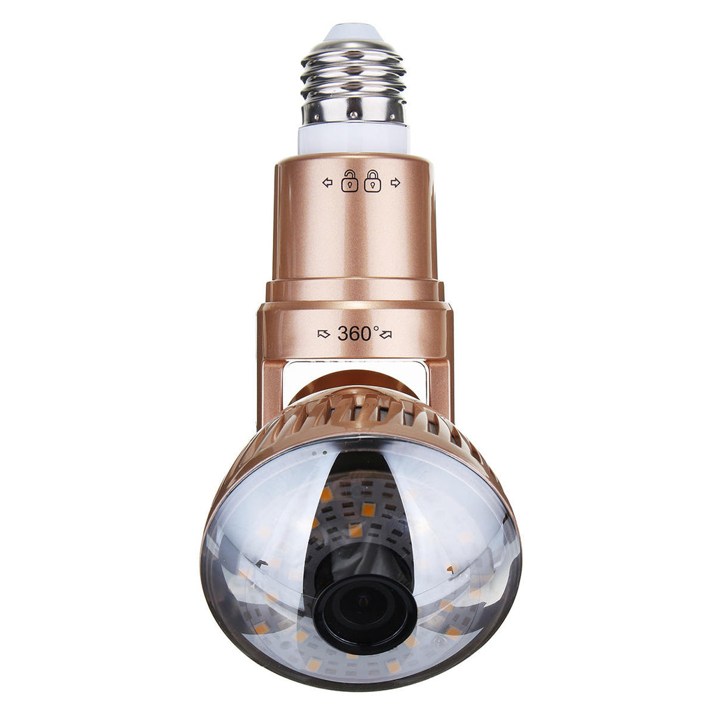3.6mm Wireless Mirror Bulb Security Camera DVR WIFI LED Light IP Camera Motion Detection