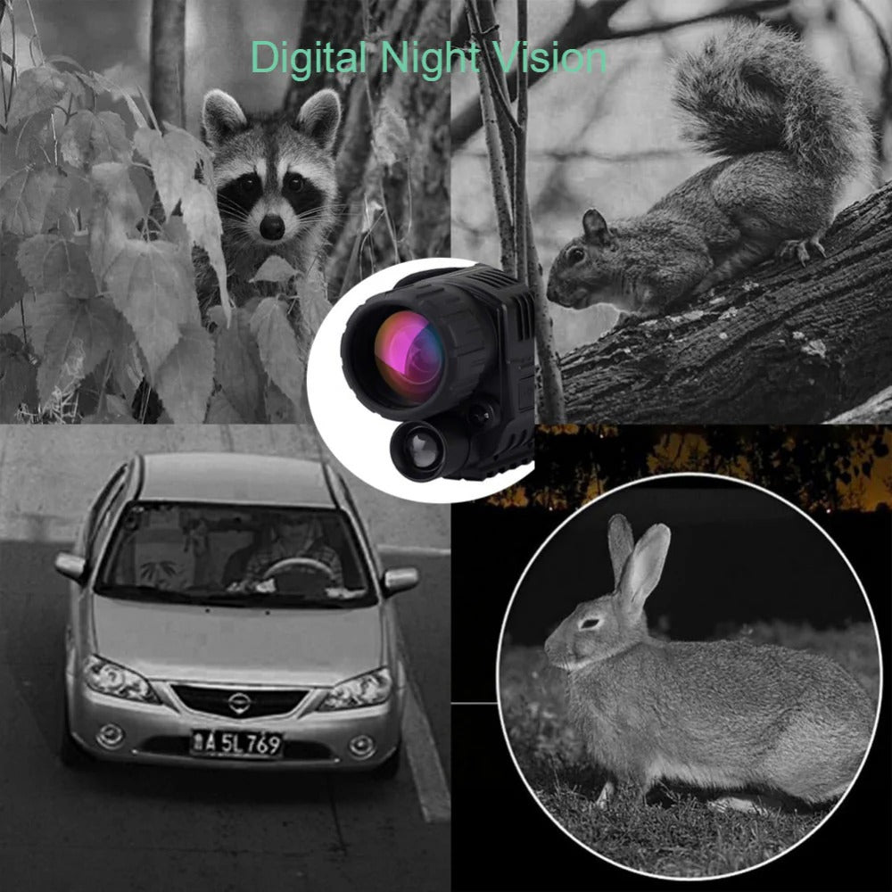 200M IR Night Vision Telescope - Digital Hunting Scope with Photo/Video Recording & Replay