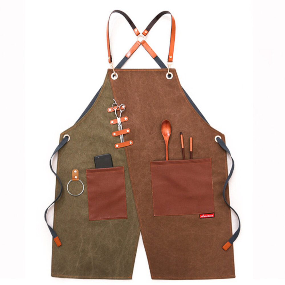 Denim Apron Korean Style Male Work Clothes Barber Cafe Shop Waiter Female Waist Custom Logo Work Apron