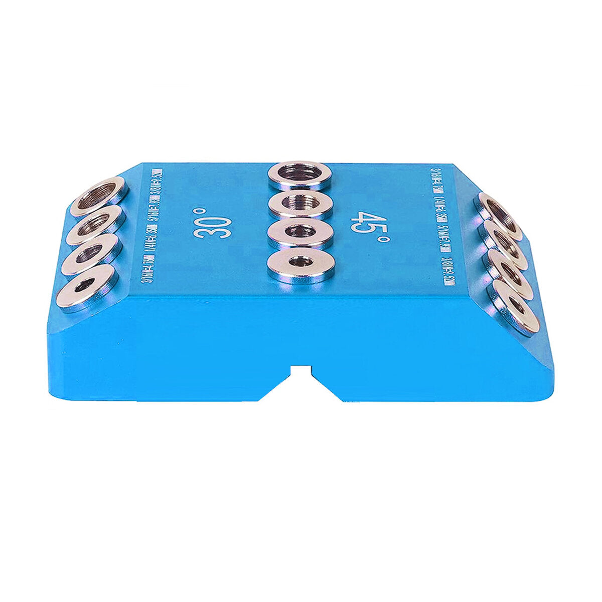 Aluminum Drill Guide for Cable Railing - 30°, 45°, 90° Angles, Multi-size Holes, Includes Titanium Drill Bits, Portable
