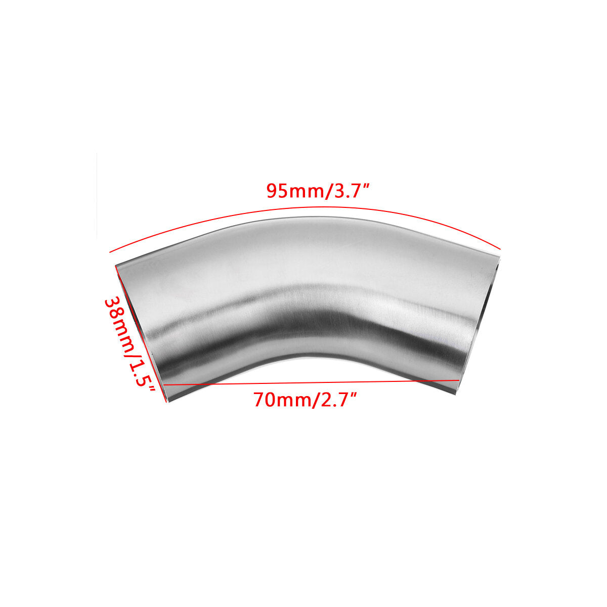 1.5 / 2 / 2.5 / 3" OD 45 Degree Exhaust Pipe Bends Tube Elbows  Stainless Steel