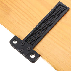 Black Aluminum Alloy T-160 Hole Positioning Measuring Ruler 160mm Metric T Ruler