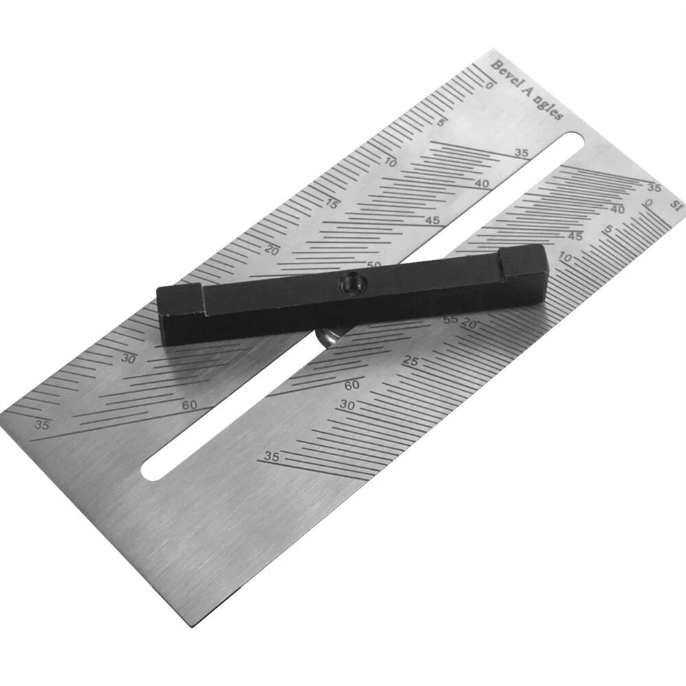 30cm Stainless Steel Multi-Function Square Ruler for Accurate Woodworking Measurements, Lightweight & Portable