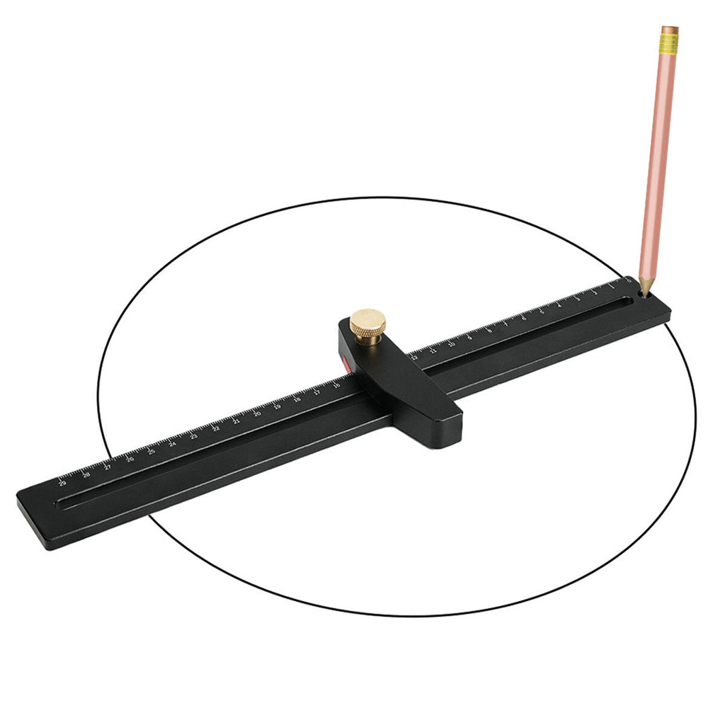Multifunctional Circle Drawing Ruler - Precision Tool for Carpentry & Design, Lightweight Aluminum, 12mm-290mm Range