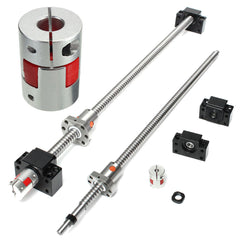 500mm SFU1605 Ball Screw with BK12 BF12 Supports and 6.35x10mm Coupler for CNC