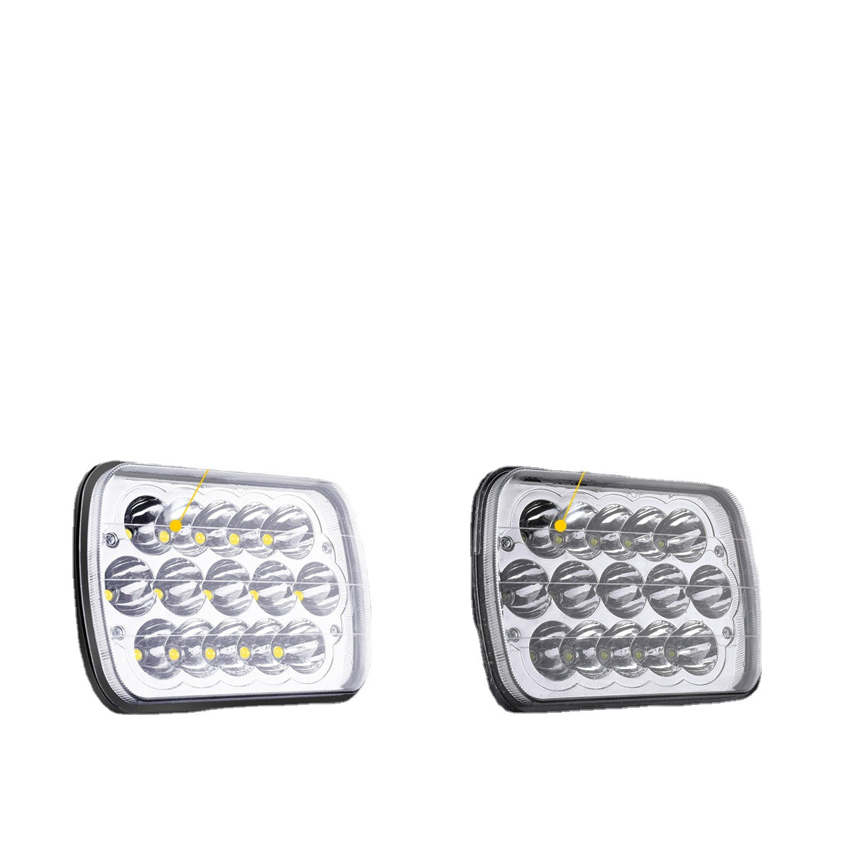 2 Pcs Wrangler Headlight 5 x 7" LED Stock Headlights with Lamp