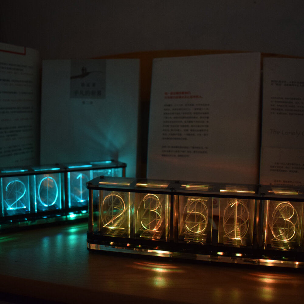 Glow Clock Full Color RGB Glow Tube Clock LED Music Spectrum Kit