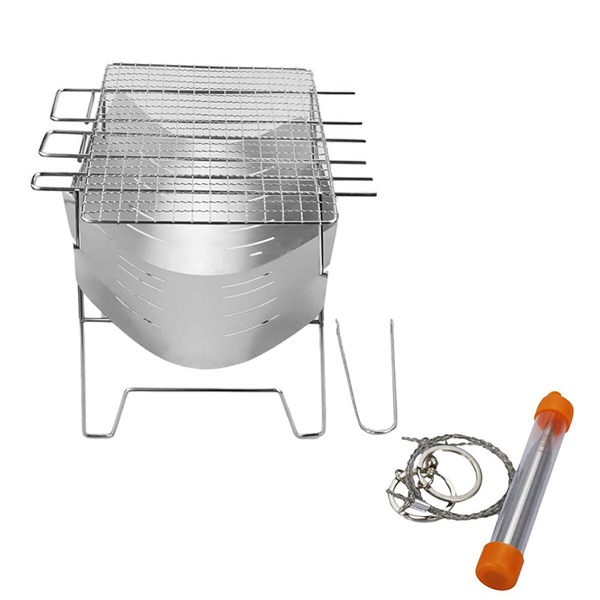 Portable Folding Barbecue Grill Stainless Steel Camping Stove for Outdoor Picnic Camping