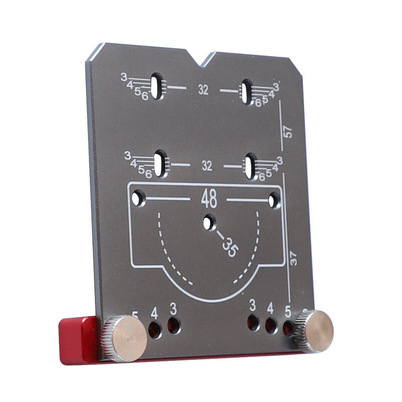 35mm Aluminum Alloy Hinge Jig for Concealed Hinges - Accurate Drill Guide Locator for Cabinet Door Installation