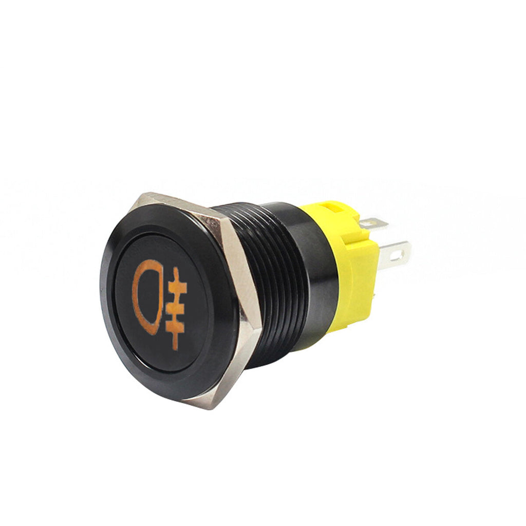 16mm 12V 24V 36V 5A LED Horn Push Button Dashboard Momentary/Latching Metal Switch For Car Boat Waterproof