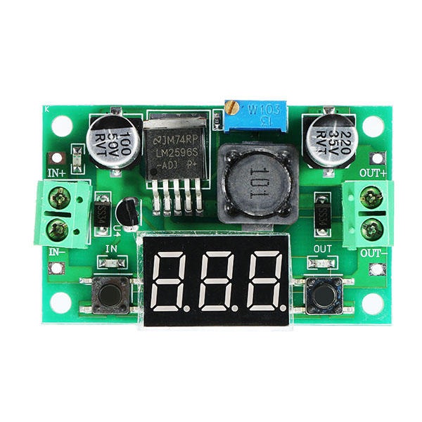 5pcs DC-DC 1.3V - 37V 3A Adjustable Buck Step Down Power Module With Digital Display Function